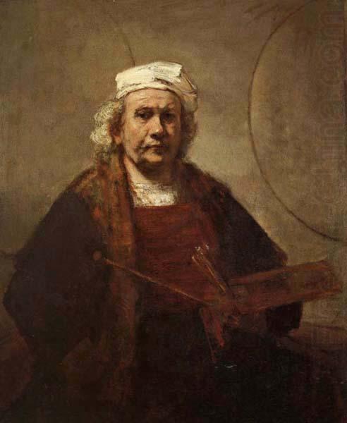 Self-Portrait with Tow Circles, Rembrandt van rijn
